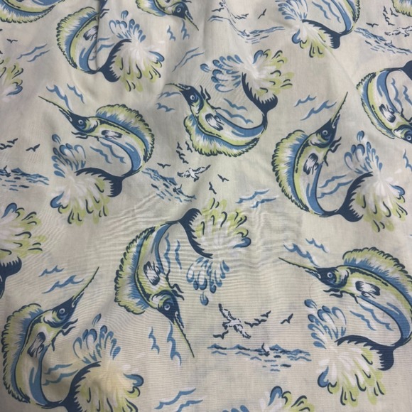 Reyn Spooner Hawaiian Shirt Marlin Fish Print Button Up Casual XL - Picture 8 of 9